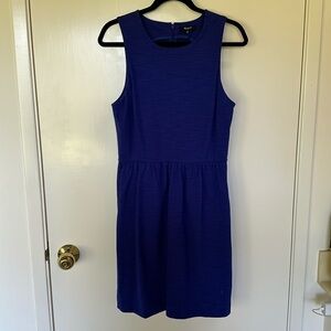 Madewell knee length blue tank dress with zipper, size medium